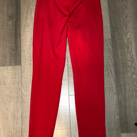Escada red pants designer brand luxury clothes business clothes - Picture 6 of 11